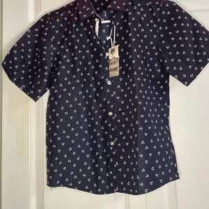 Bohio Breeze Boys Size 12 Anchor Shirt NWT | Nautical Summer